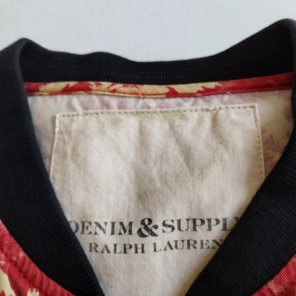 Denim & Supply Ralph Lauren Floral Bomber Jacket Size L - Picture 10 of 10